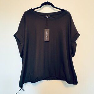Modern Works Black Textured Top  Size 2X - HS0202